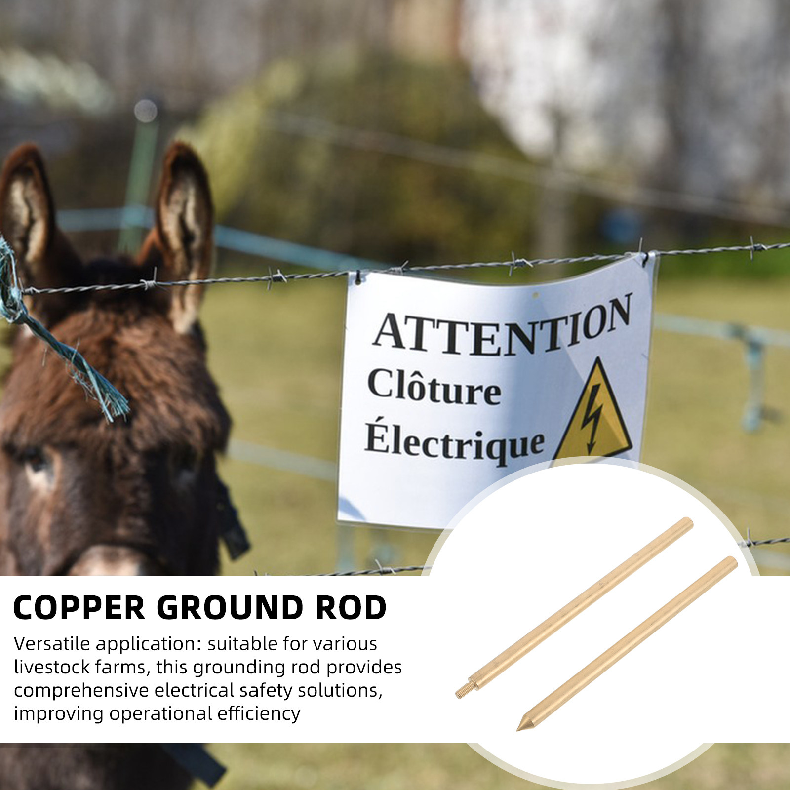 Earthing Grounding Rod - Elektrodę uziemiającą do ogrodzenia elektrycznego, pręt