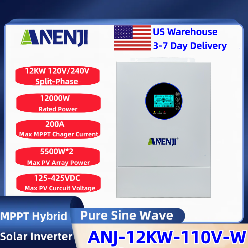 Mppt Charge Controller - ANENJI – hybrydowy falownik solarny 120