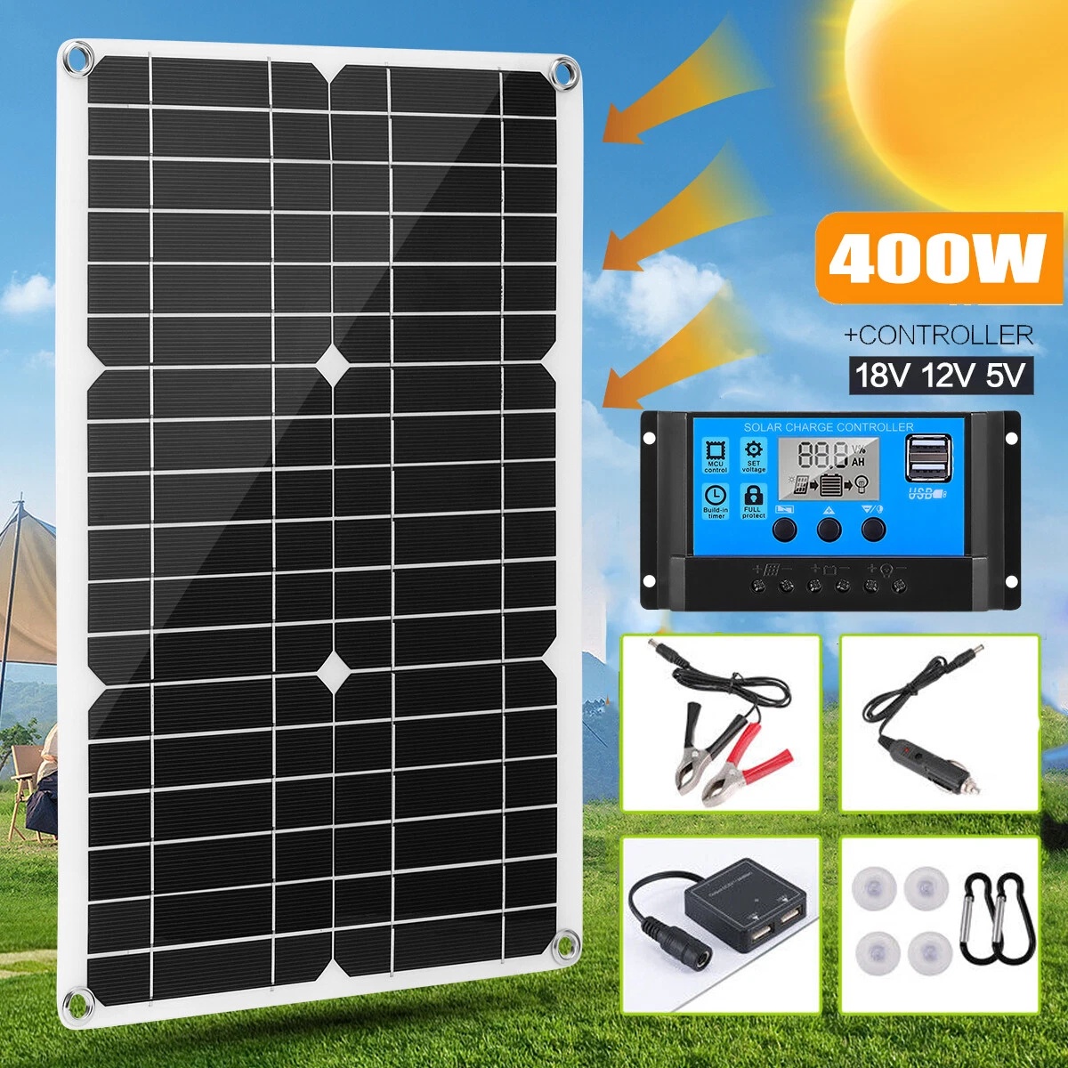 Zestaw paneli słonecznych 400W – Rv Solar Kit 400W recenzja i cena